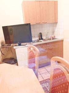 Kuchyň nebo kuchyňský kout v ubytování Pension Huber