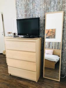 TV a/nebo společenská místnost v ubytování Apartmán Stursovka