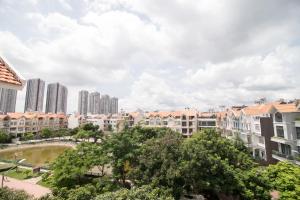a view of a city with tall buildings at Bin Bin Hotel 7 - Near TON DUC THANG University in Ho Chi Minh City