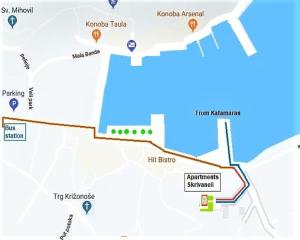 un mapa de kota kinabalu que muestre la ubicación de la mezquita en Apartments Skrivaneli, en Jelsa