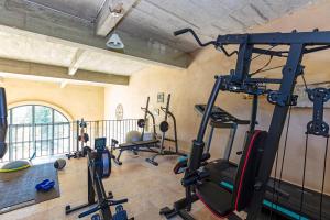 Fitness centrum a/nebo fitness zařízení v ubytování Château des Cinq Cantons