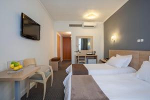 TV a/nebo společenská místnost v ubytování Nestos Hotel