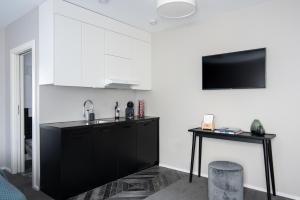 Kuchyň nebo kuchyňský kout v ubytování Reykjavik Residence Apartment Hotel