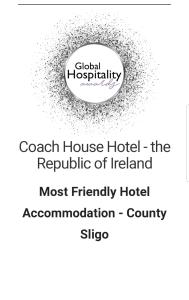Certifikát, hodnocení, plakát nebo jiný dokument vystavený v ubytování Coach House Hotel Sligo