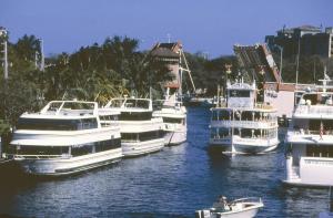 um grupo de barcos está ancorado num porto em Candlewood Suites Fort Lauderdale Airport-Cruise, an IHG Hotel em Fort Lauderdale