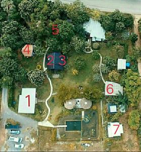 an aerial view of a yard with numbers on it at Ban Bang Home Resort in Haad Chao Samran