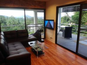 TV a/nebo společenská místnost v ubytování Koh Samui Palm View Villa