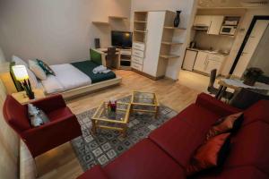 TV a/nebo společenská místnost v ubytování Sky Suites