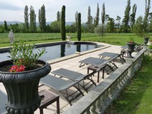 Zahrada ubytování Manoir le Roure