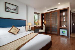 Voodi või voodid majutusasutuse Skylark Hotel toas