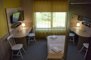 TV a/nebo společenská místnost v ubytování Alba Hotel