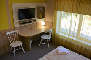 TV a/nebo společenská místnost v ubytování Alba Hotel
