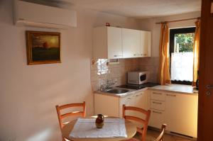 布莱德勒那迪克公寓的带桌子和水槽的小厨房