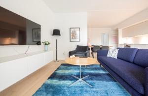 Posezení v ubytování 3 Bedroom Apartment on the new Nordhavn canals neighborhood