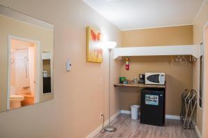 
A kitchen or kitchenette at Lakeview Motel
