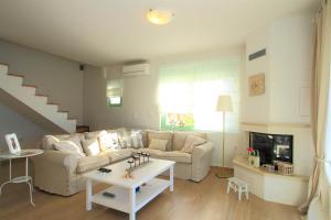 A seating area at Meganisi Blue Villa