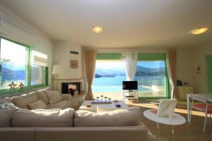 A seating area at Meganisi Blue Villa