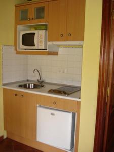 Kuchyň nebo kuchyňský kout v ubytování Apartamentos Rurales El Molín de Panizal