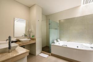 Koupelna v ubytování Hotel Lincoln