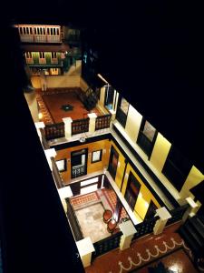 an overhead view of a building with a courtyard at Deewanji Ni Haveli in Ahmedabad