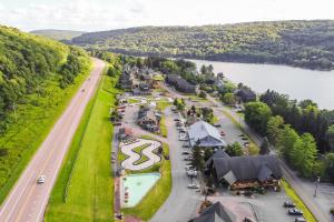 an aerial view of a park next to a road at 18 Winding Way in McHenry