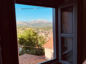 a view from a window of a city at Piccola dimora accogliente e molto panoramica in Tagliacozzo +8 photos