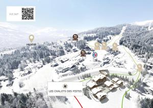 a rendering of a ski resort in the snow at Goélia Les Chalets des Pistes in Combloux