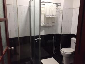 بيرادينيا ريست هاوس في كاندي: حمام مع مرحاض ودش زجاجي