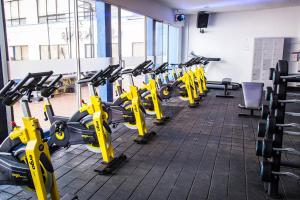a row of tread machines in a gym at Sol Caribe San Andrés All Inclusive in San Andrés