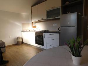 Kuchyň nebo kuchyňský kout v ubytování Apartments Žile