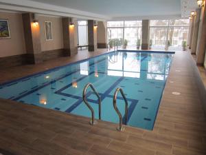 a large swimming pool in a hotel room at Готель Поляна Квеле in Polyana