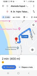 Casa em Toque Toque Pequeno في باوبا: لقطه شاشة للجوال مع خريطة