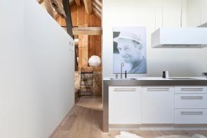 Kuchyň nebo kuchyňský kout v ubytování Cour 8 Lofts