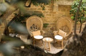 Χώρος καθιστικού στο Le Vieux Castillon