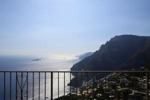 
a view from the balcony of a boat overlooking the ocean at Colle dell'Ara in Positano
