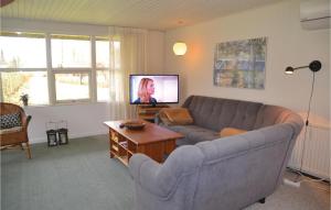 een woonkamer met een bank en een tv bij Amazing Home In Sunds With Kitchen in Sunds