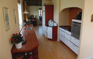 Kuchyň nebo kuchyňský kout v ubytování Holiday Home Rudbjerg Strandvej