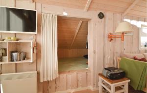 Μια τηλεόραση ή/και κέντρο ψυχαγωγίας στο Two-Bedroom Holiday Home In Hovborg