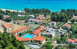 an aerial view of a resort with a swimming pool at Palladium Hotel in Kriopigi