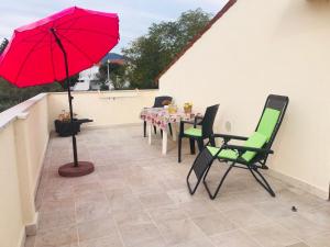 Balkón nebo terasa v ubytování Apartmani Luiza