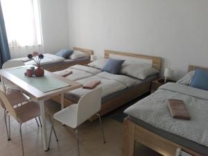 Ein Bett oder Betten in einem Zimmer der Unterkunft U Přehrady Znojmo