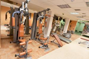 Fitness centrum a/nebo fitness zařízení v ubytování Kronos Hotel