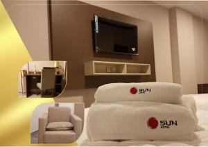 Зона вітальні в Hotel Sun