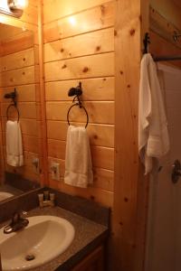 Koupelna v ubytování Lone Fir Resort