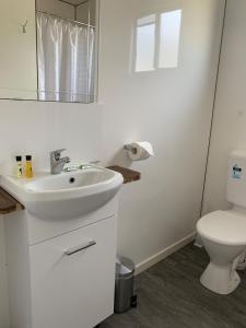 Swansea Holiday Park Tasmania tesisinde bir banyo