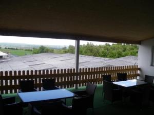 Ein Balkon oder eine Terrasse in der Unterkunft Ferienhof Lahr