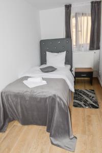 Hotel Darina Tarnaveni tesisinde bir odada yatak veya yataklar