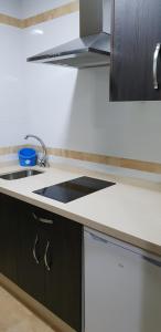 Kuchnia lub aneks kuchenny w obiekcie Hostal Málaga