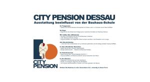 Documento de permiso de la ciudad con una lupa y una deslocalización de la pasión de la ciudad en City-Pension Dessau-Roßlau, en Dessau