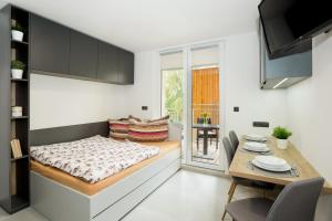 TV a/nebo společenská místnost v ubytování Apartmány Stožec - Bella Premium